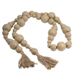 Sagebrook WOOD, 84x.75 BEADED GARLAND