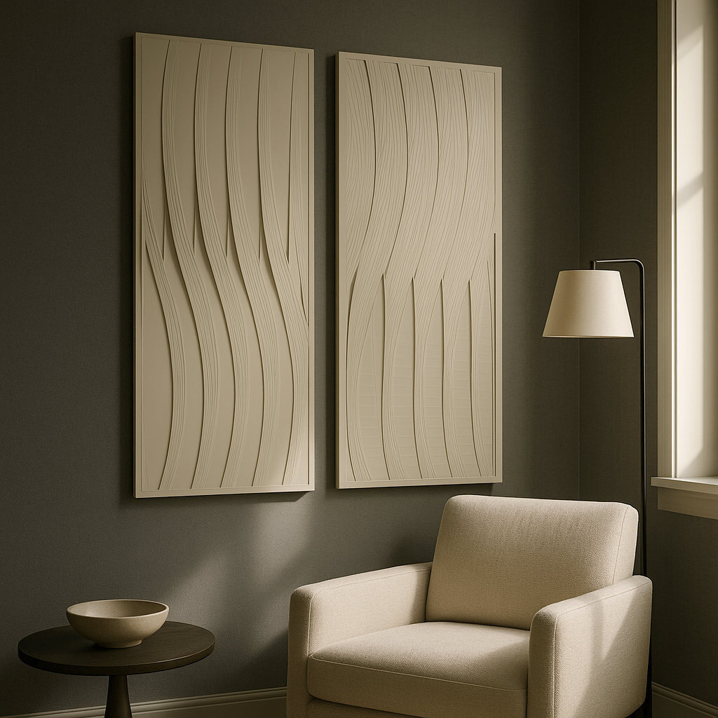 Sagebrook S/2 24X59 TRINITY DIMENSIONAL PLASTER