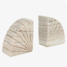 Sagebrook S/2 5" SEMI CIRCLE ONYX BOOKENDS