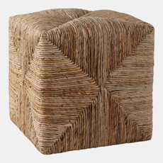 Sagebrook 18X18" RATTAN SQUARE OTTOMAN, NATURAL