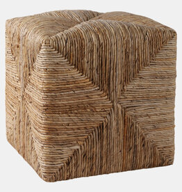 Sagebrook 18X18" RATTAN SQUARE OTTOMAN, NATURAL