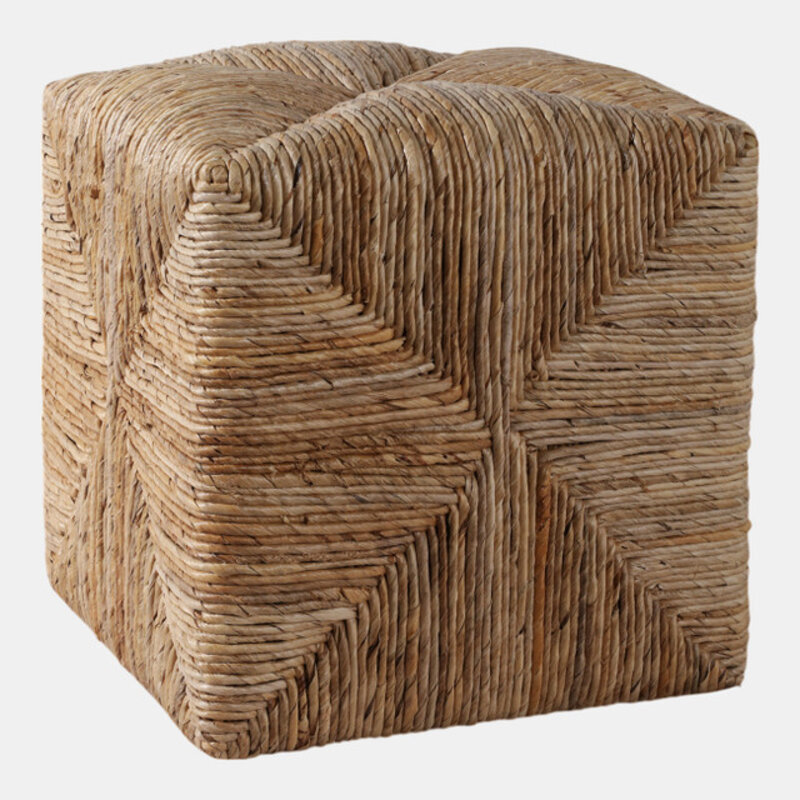 Sagebrook 18X18" RATTAN SQUARE OTTOMAN, NATURAL