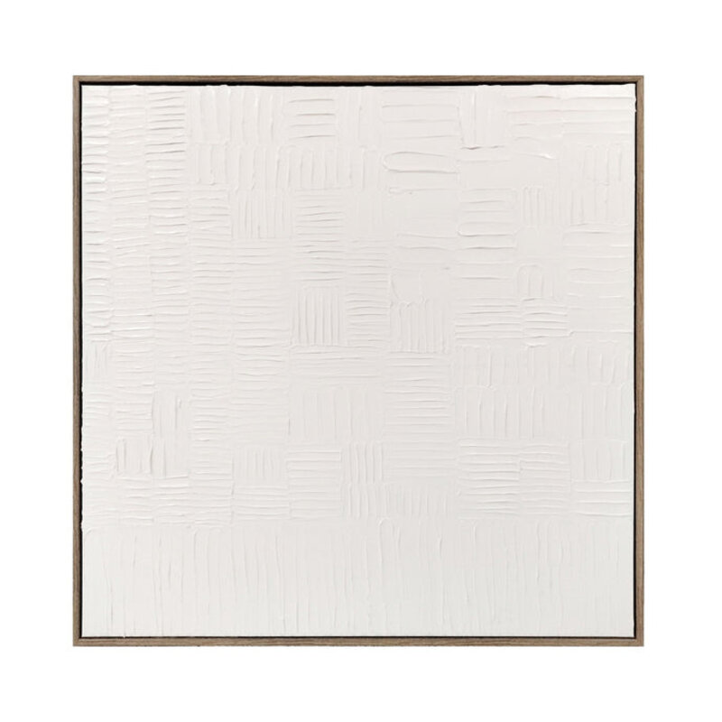 Sagebrook 30X30" GLOSSY LINES WALL ART, WHITE