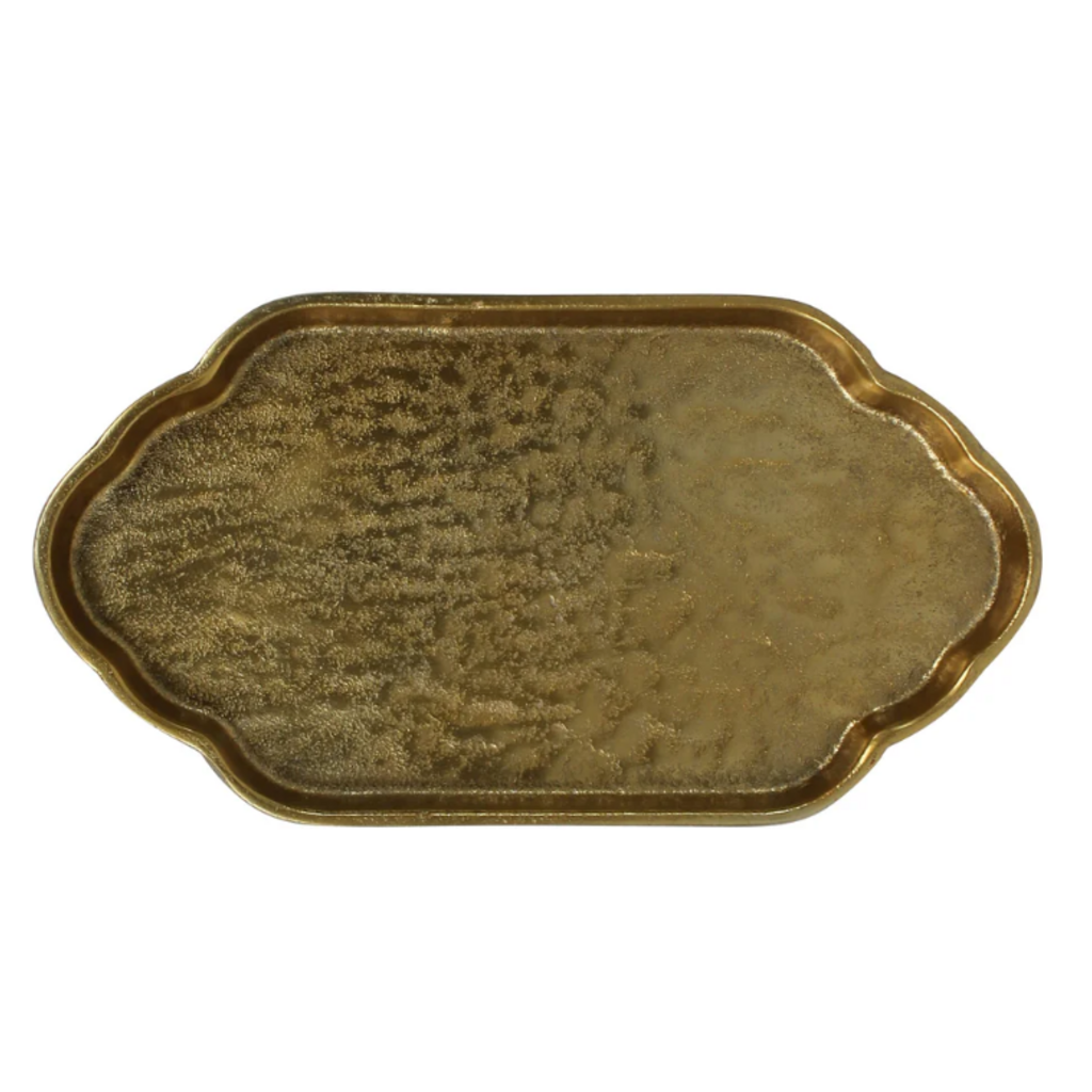Greek Key Tray, Brass - Sm