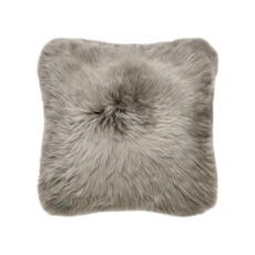 GLORY WISDOM CHARLIE SHEEPSKIN PILLOW, TAUPE × 1 20"X20" / SINGLE-SIDED