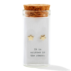 Sugarboo Message in a Bottle Earring Gold Stars