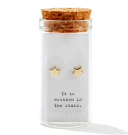 Sugarboo Message in a Bottle Earring Gold Stars
