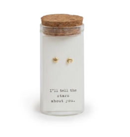 Sugarboo Message in a Bottle Earring  Gold Star & Moon