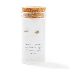 Sugarboo Message in a Bottle Earring Gold Hearts