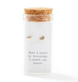 Sugarboo Message in a Bottle Earring Gold Hearts