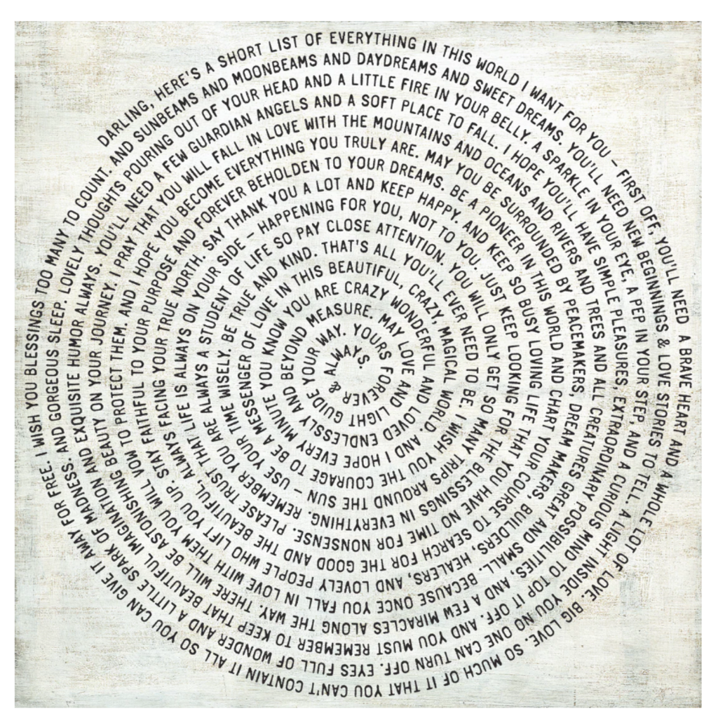 Sugarboo Darling, Here’s A Short List Spiral Collection Art Print 2x2