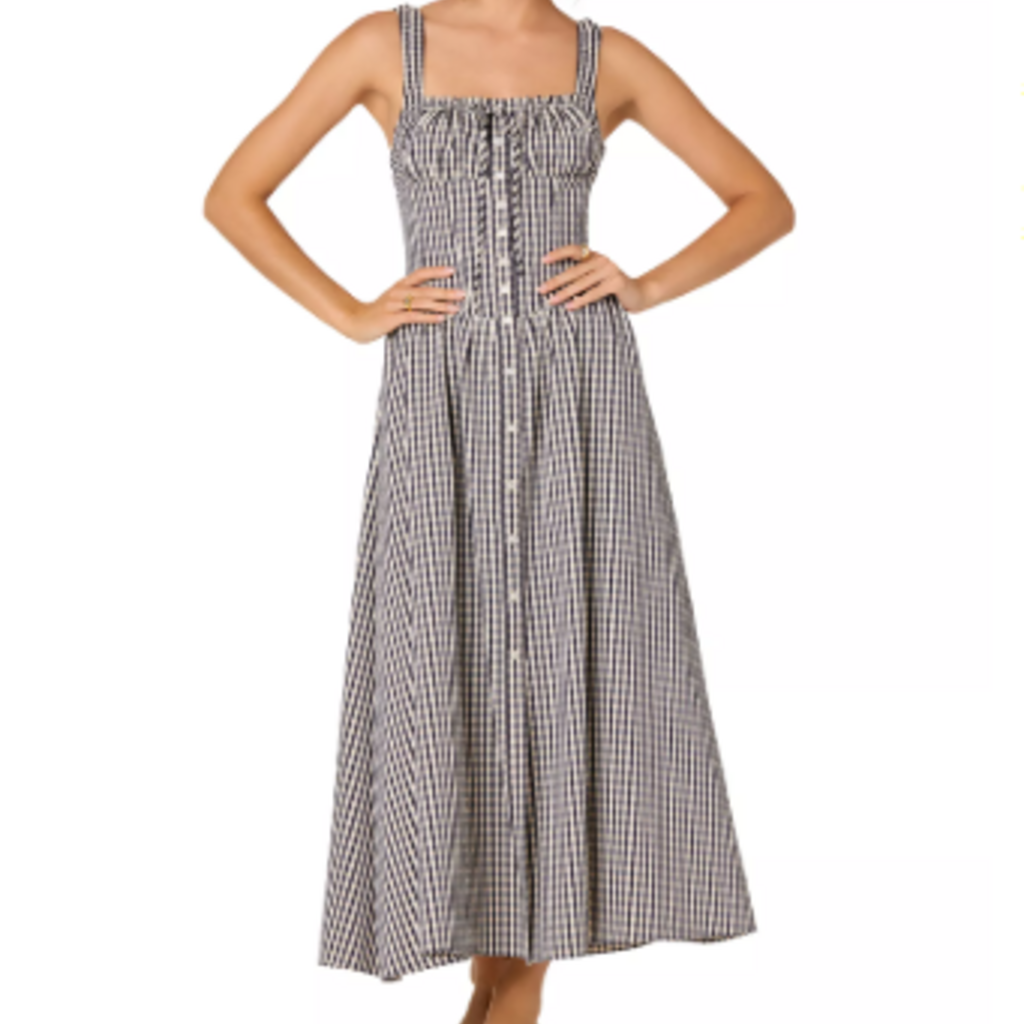 ASTR Black Gingham Dress