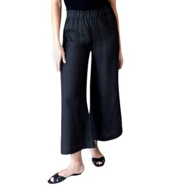Emerson Fry Pull On Pocket Pant - Jet Black Linen