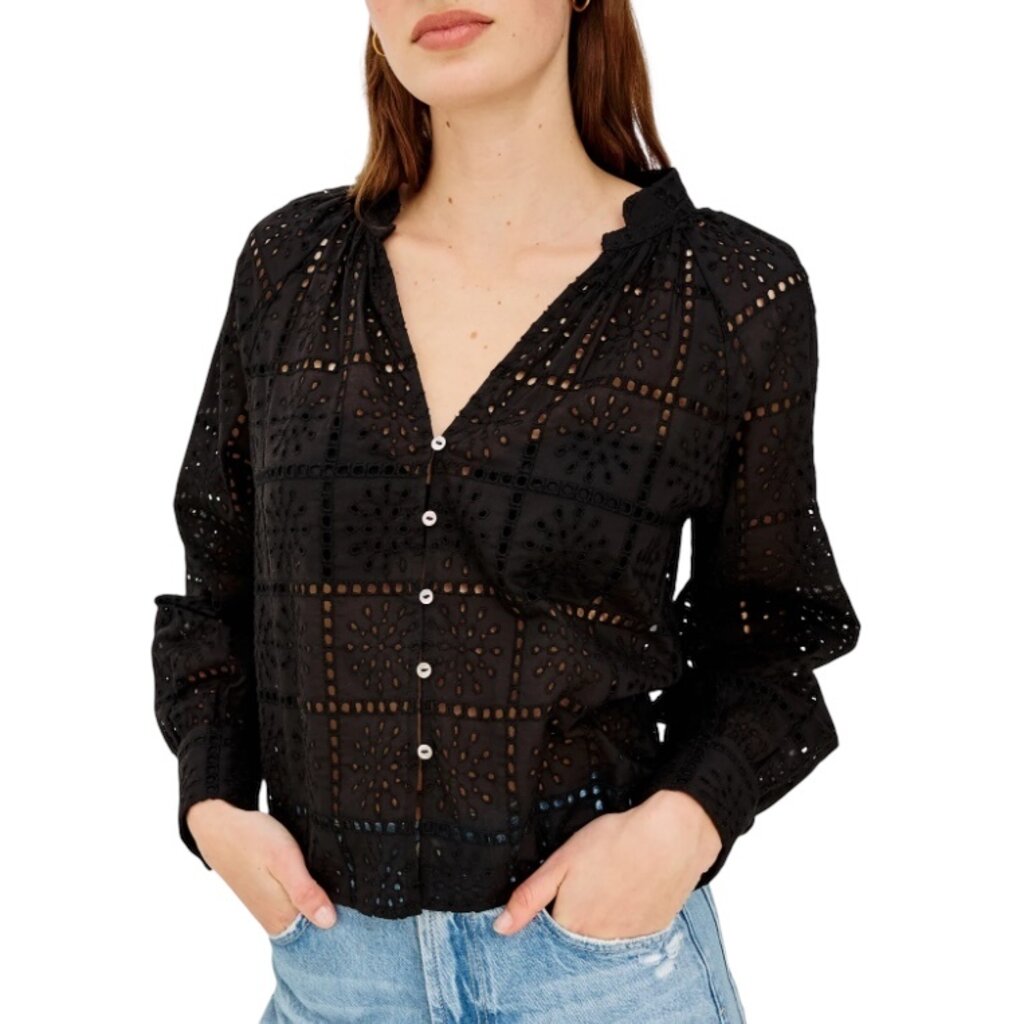 Rails FRANCINE - BLACK GRID EMBROIDERY