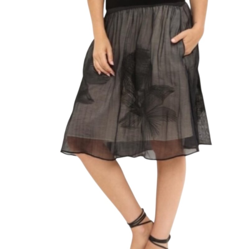 NIC+ZOE EMBROIDERED MESH SKIRT