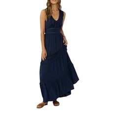 MAXI DRESS W/ LACE TRIM RUFFLE DETAILS I