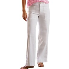 Frank & Eileen LIMERICK WHITE Wide-Leg Carpenter Pant