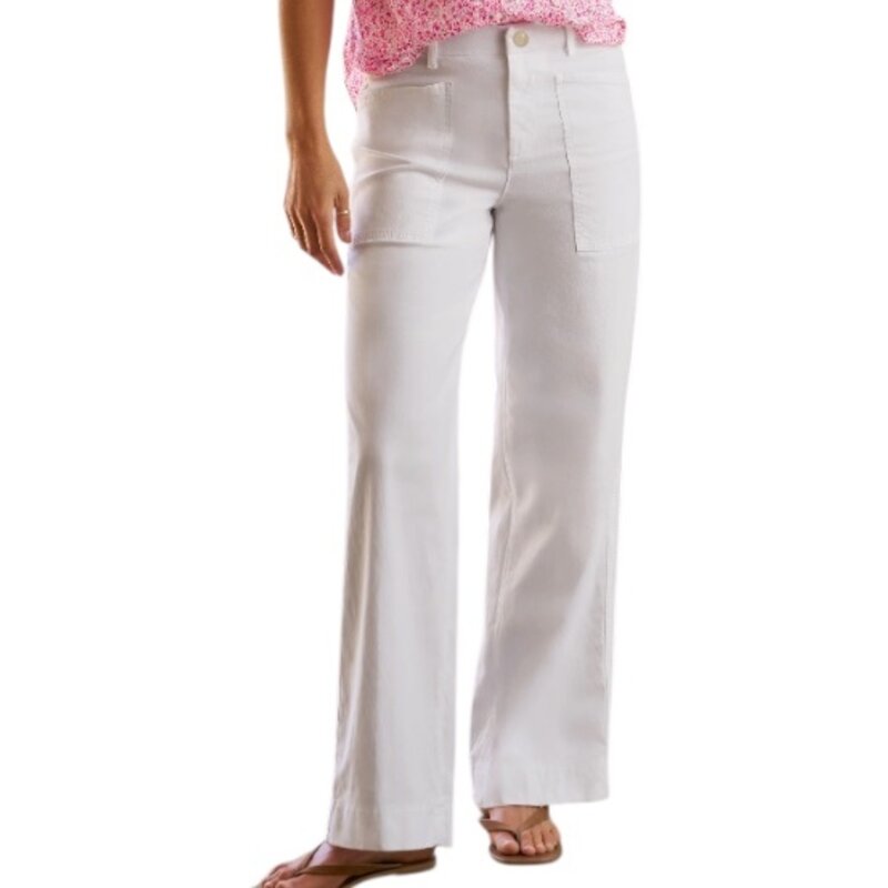 Frank & Eileen LIMERICK WHITE Wide-Leg Carpenter Pant