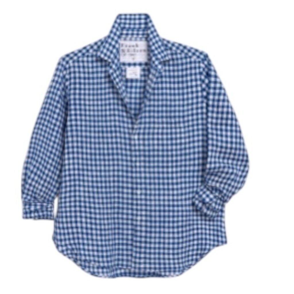 Frank & Eileen EILEEN BBCH Relaxed Button-Up Shirt Blue Check