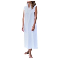 Frank & Eileen Lily Popover Henley Tank Dress White