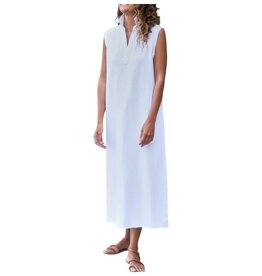 Frank & Eileen Lily Popover Henley Tank Dress White