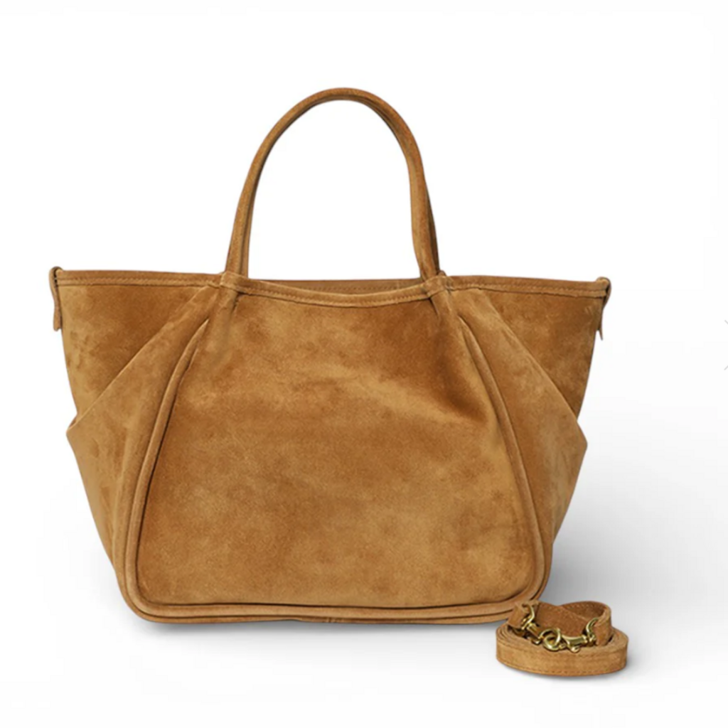 OLIVEVE VITTORIA Tote in Cuoio Italian Leather  Backed Suede