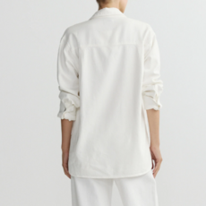 DL1961 Faye Oversized Shirt in WHITE AURA