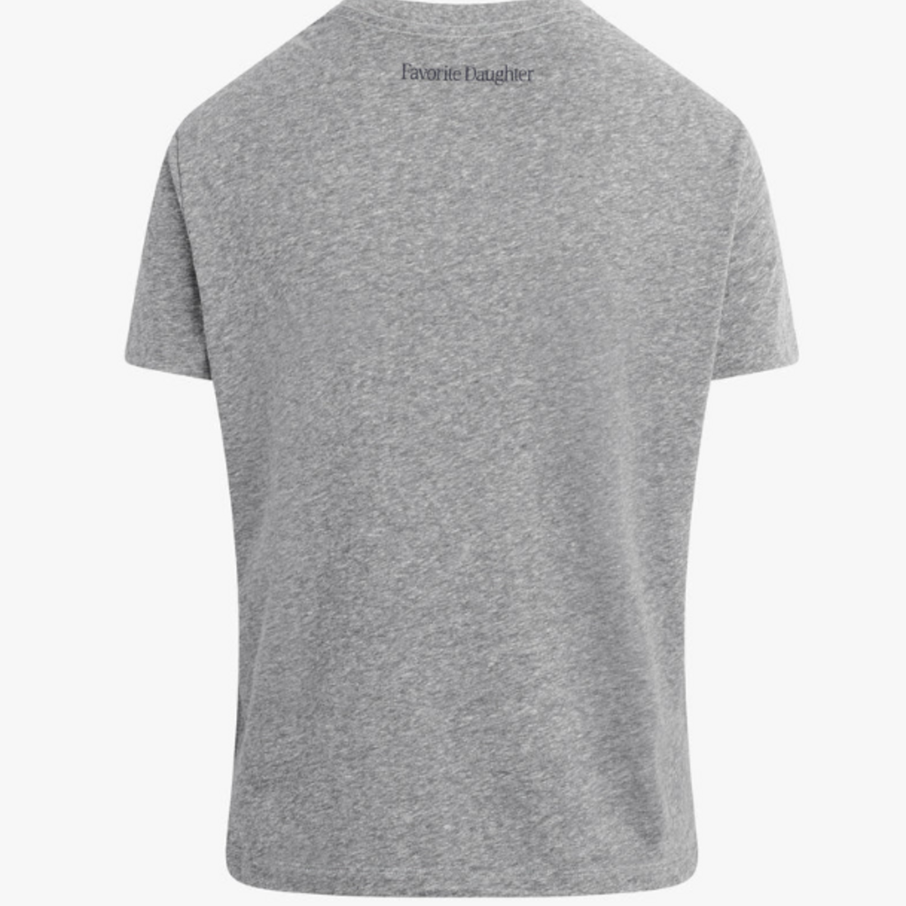 FAVORITE DAUGHTER THE BOY MOM TEE HEATHER GREY/NAVY