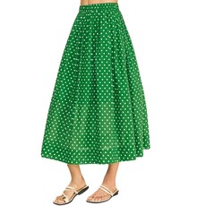 Pinch 6988S KELLY GREEN POLKA DOT SKIRT