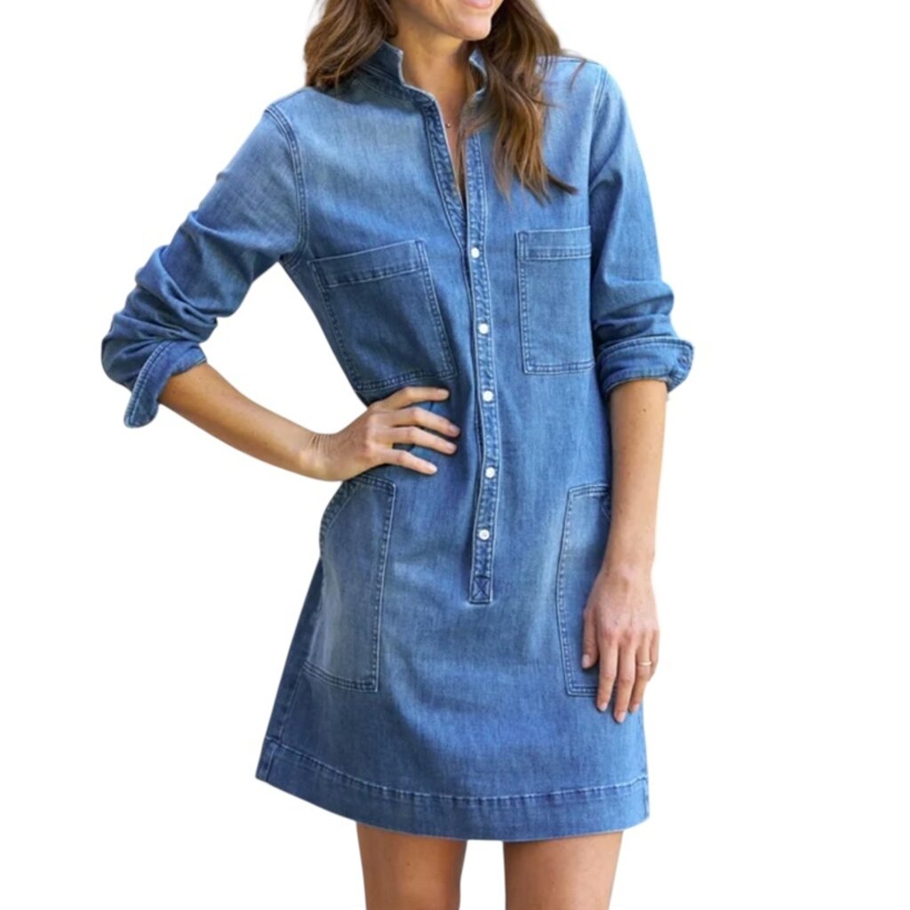 Frank & Eileen Ireland Dress - Utility Dress Washed Blue