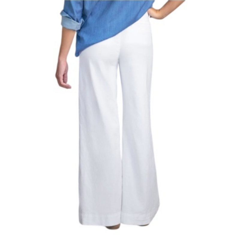 Frank & Eileen West Village - NYC Trouser WHITE PREFORMANCE LINEN