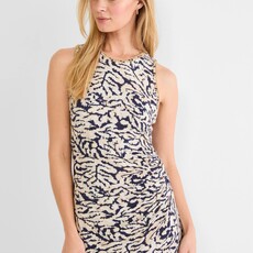 NIC+ZOE CONTRAST SWIRL HEATHER DRESS