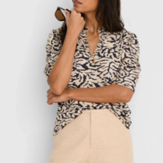 NIC+ZOE CONTRAST SWIRL TOP