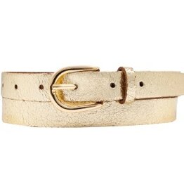 Eva 490 Gold   Women's Metallic Leather Belt