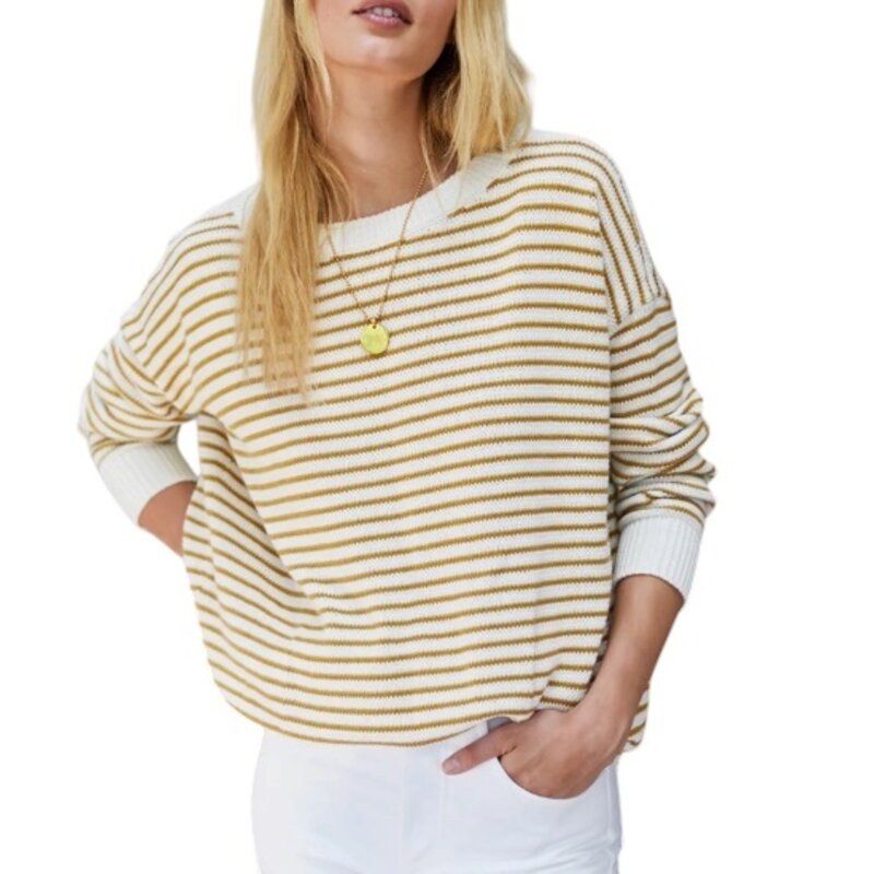 Emerson Fry Carolyn Sweater - Marigold Stripe Organic