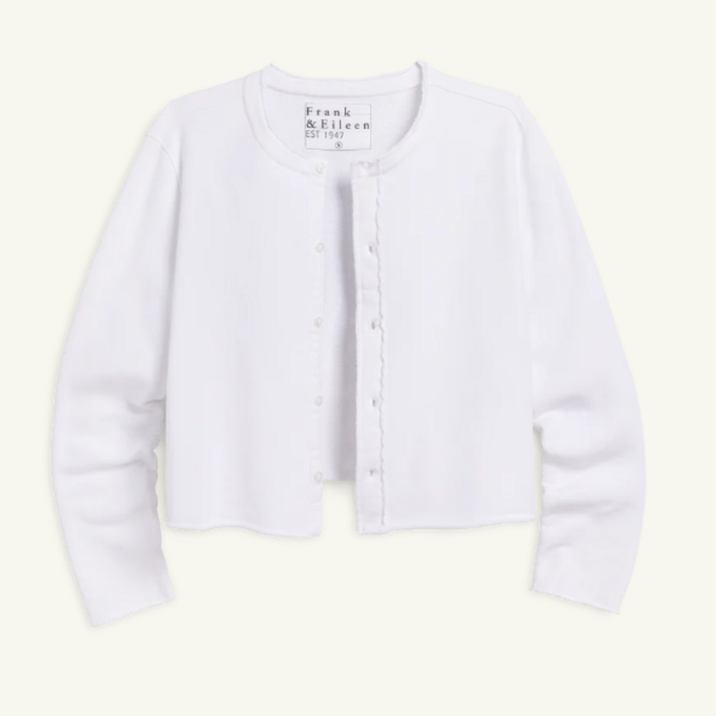 Frank & Eileen Jackie - Sweatshirt Cardigan WHITE
