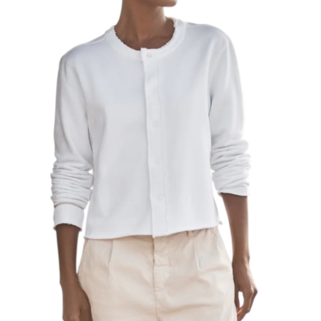 Frank & Eileen Jackie - Sweatshirt Cardigan WHITE