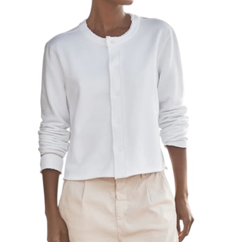 Frank & Eileen Jackie - Sweatshirt Cardigan WHITE
