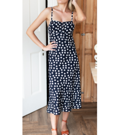 Emerson Fry Amy Bias Sundress - Large Dots Parisian Night +  Ivory
