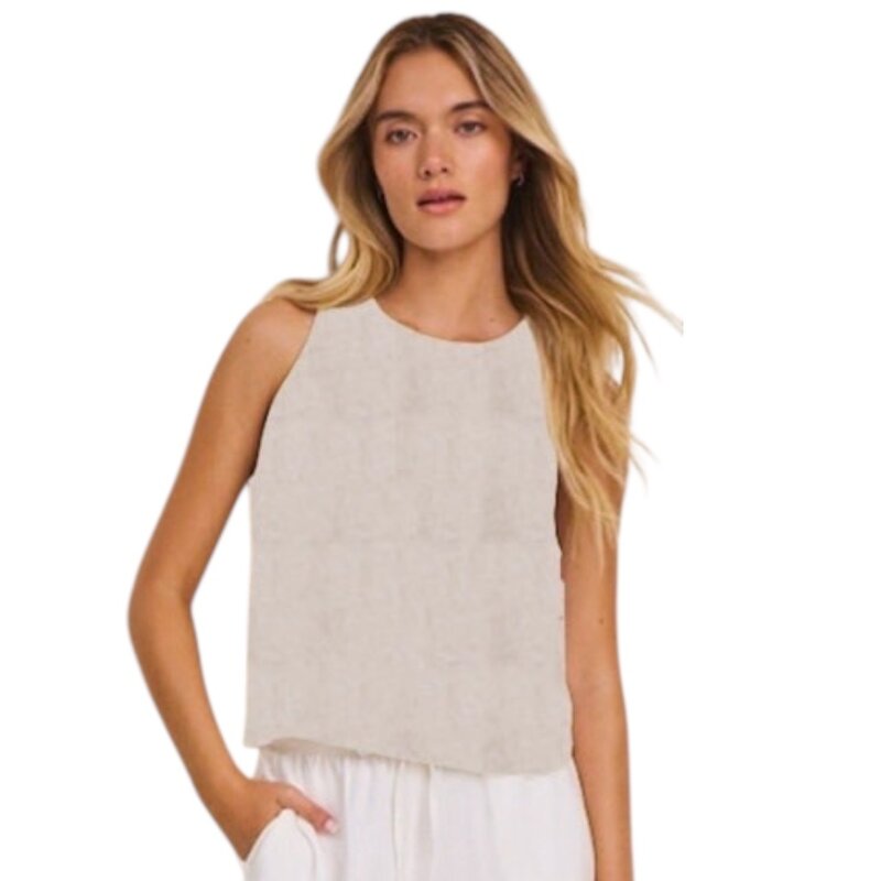 NIC+ZOE LINEN BLEND STEVIE TANK