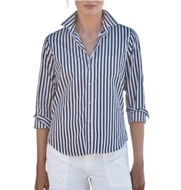 Frank & Eileen Tailored Button Up Shirt Blue White Stripe