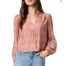 Paige CALGARY BLOUSE / PINK MULTI  SILK BLOUSE