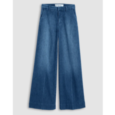Frank & Eileen WEST VILLAGE The Italian Wide Leg Chino Washed Blue