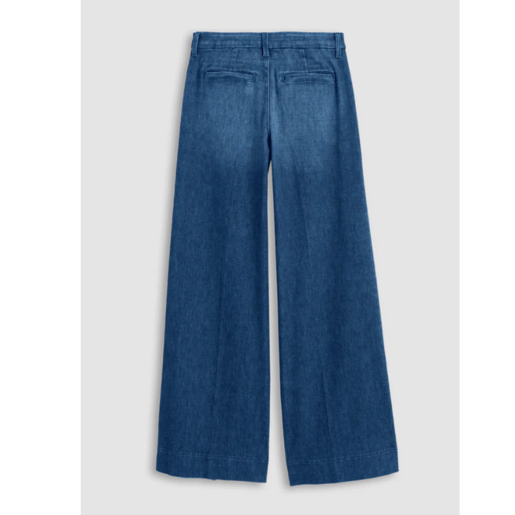 Frank & Eileen WEST VILLAGE The Italian Wide Leg Chino Washed Blue