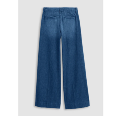 Frank & Eileen WEST VILLAGE The Italian Wide Leg Chino Washed Blue