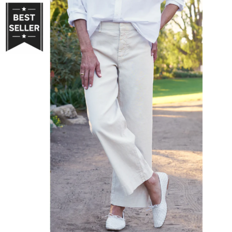 Frank & Eileen WEXFORD The Trouser Linen CEMENT