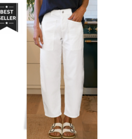 Frank & Eileen BRAY Everyday Barrel Pant WHITE TWILL