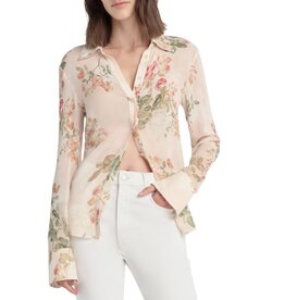 FAVORITE DAUGHTER THE BAILEY BLOUSE LIGHT PEACH ROSE