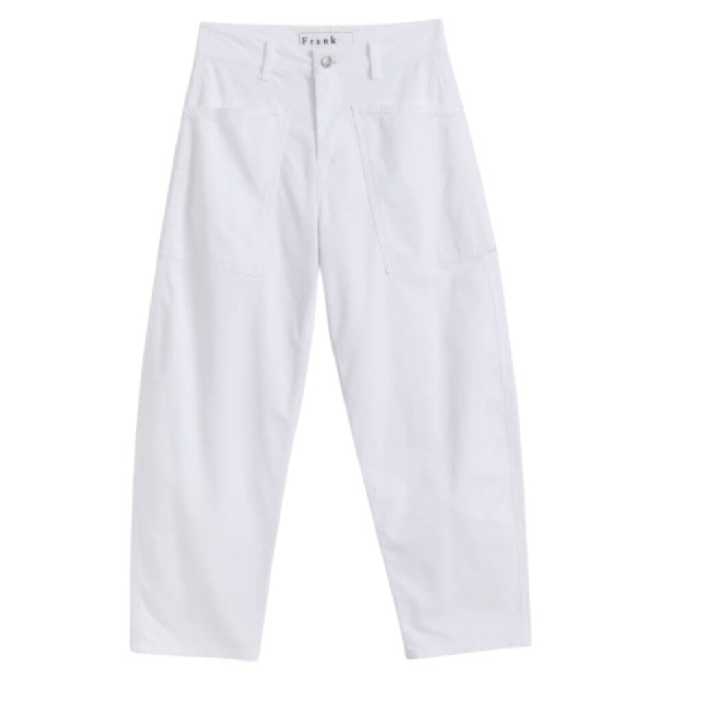 Frank & Eileen BRAY Everyday Barrel Pant WHITE TWILL
