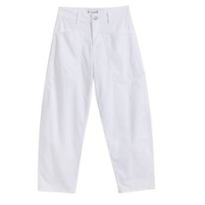 Frank & Eileen BRAY Everyday Barrel Pant WHITE TWILL
